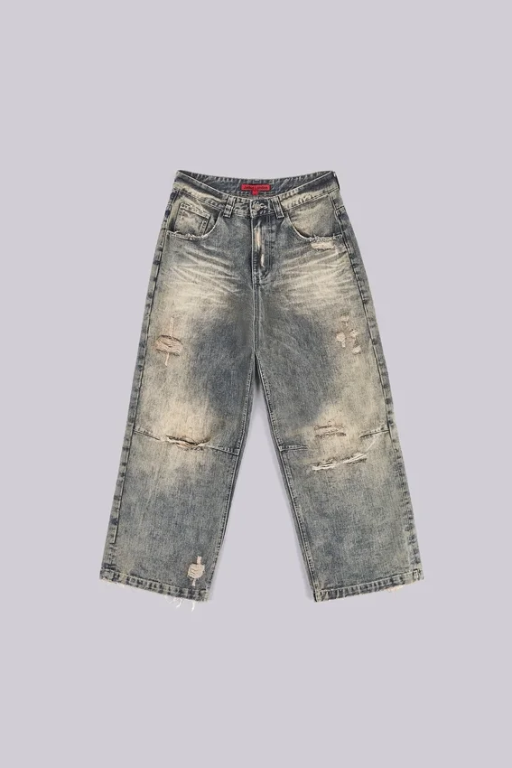 Vaqueros Colossus Jeans de talle bajo y efecto desgastado