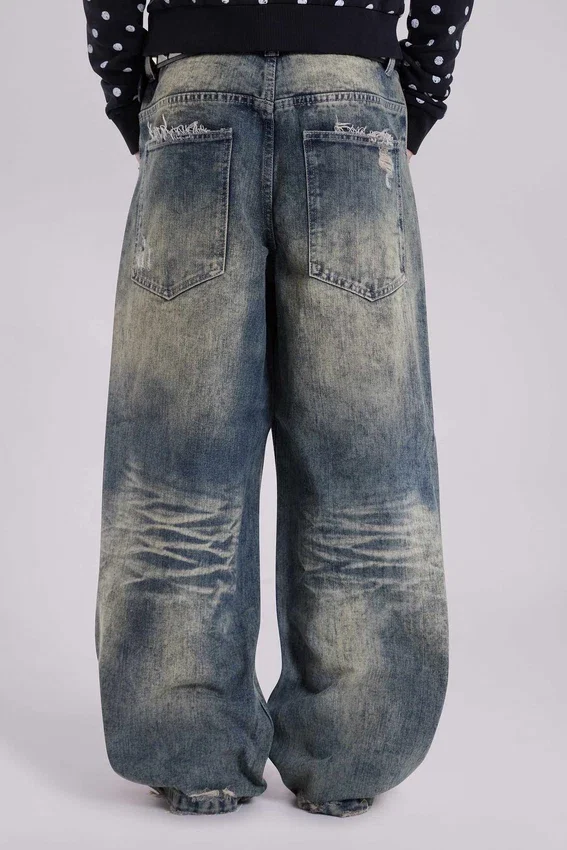 Vaqueros Colossus Jeans de talle bajo y efecto desgastado