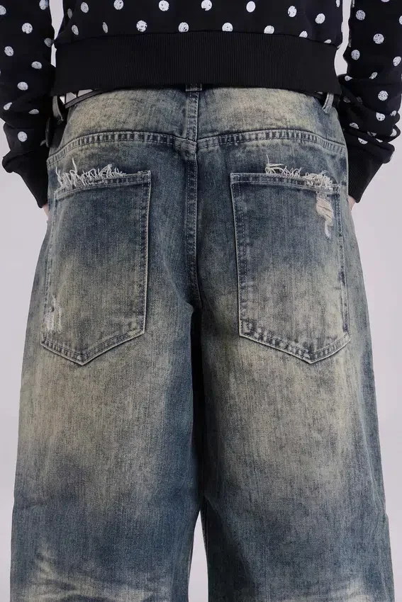 Vaqueros Colossus Jeans de talle bajo y efecto desgastado