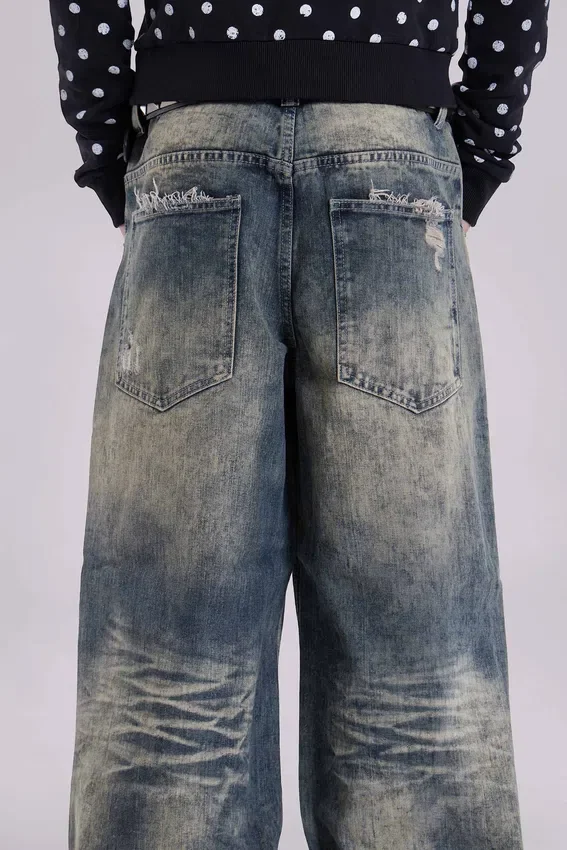 Vaqueros Colossus Jeans de talle bajo y efecto desgastado