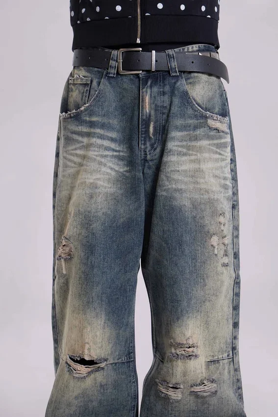 Vaqueros Colossus Jeans de talle bajo y efecto desgastado