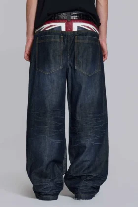 Vaqueros Colossus Jeans índigo con Union Jack