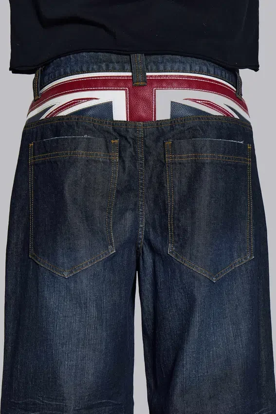 Vaqueros Colossus Jeans índigo con Union Jack