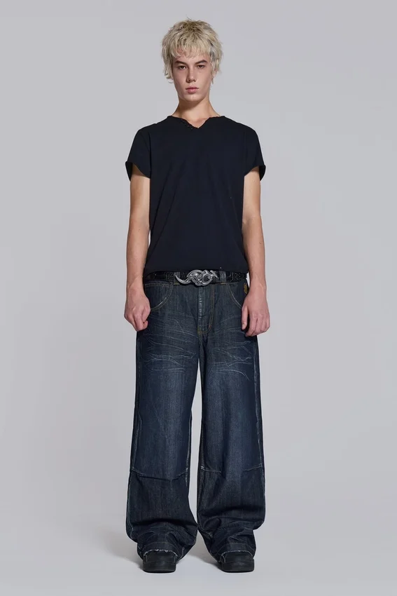 Vaqueros Colossus Jeans índigo con Union Jack