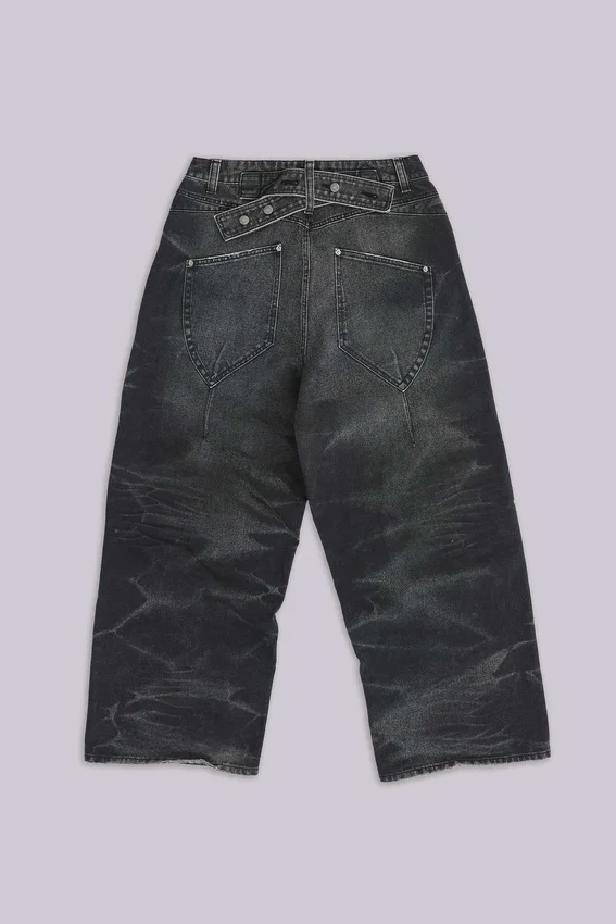 Vaqueros Colossus Jeans negros con cinturilla ajustable XL
