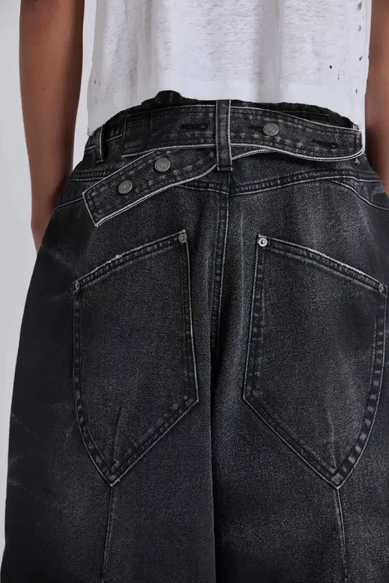 Vaqueros Colossus Jeans negros con cinturilla ajustable XL