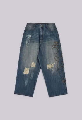 Vaqueros Colossus Jeans XL con tachuelas «Tattoo»