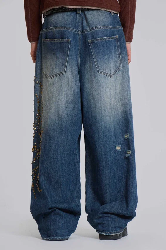 Vaqueros Colossus Jeans XL con tachuelas «Tattoo»