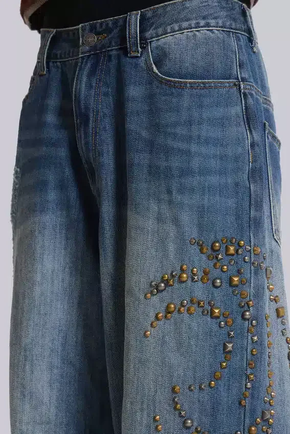 Vaqueros Colossus Jeans XL con tachuelas «Tattoo»