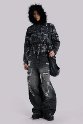 Vaqueros Colossus Jeans XL desgastados con cadenas