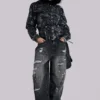 Vaqueros Colossus Jeans XL desgastados con cadenas