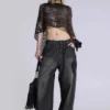 Vaqueros Colossus Jeans XL negros con bordado en relieve