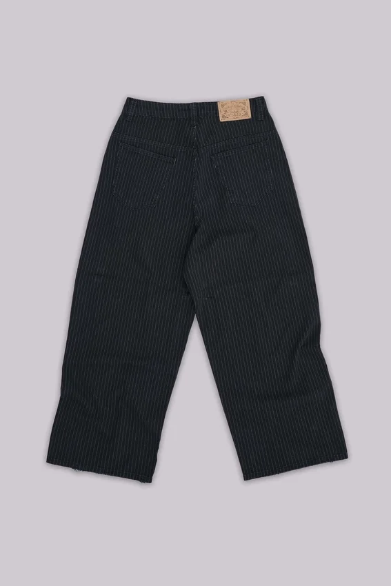 Vaqueros Colossus XL a rayas finas negros
