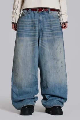 Vaqueros Colossus XL con efecto slub y lavado claro