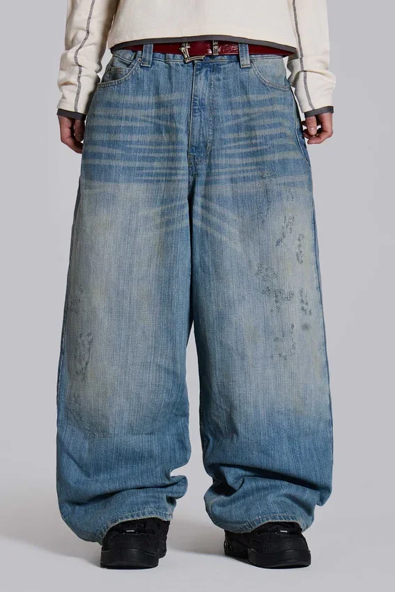 Vaqueros Colossus XL con efecto slub y lavado claro