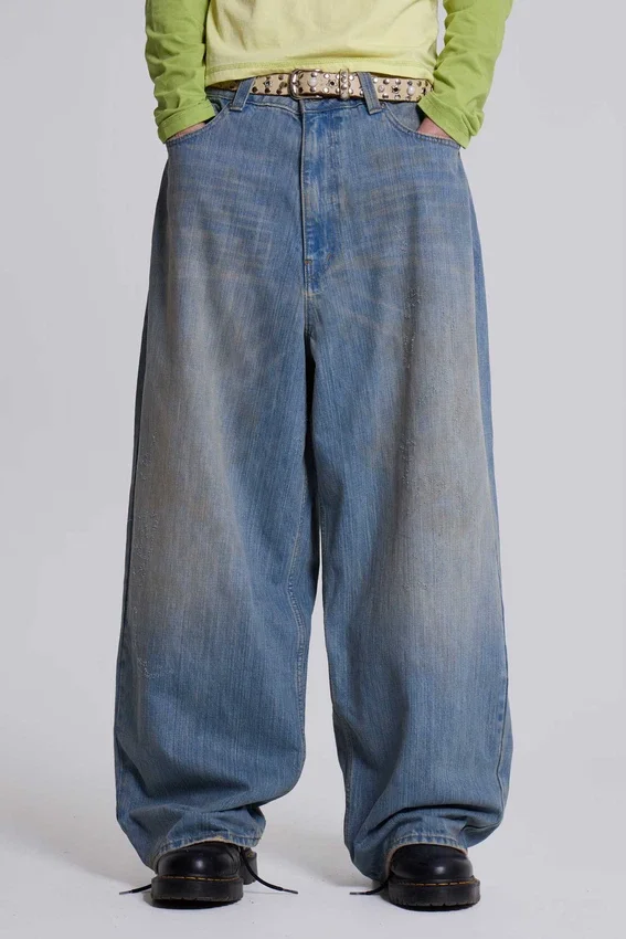 Vaqueros Colossus XL con efecto slub y lavado claro