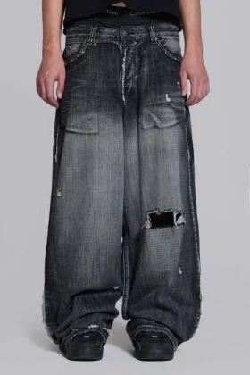 Vaqueros Colossus XL negros desgastados