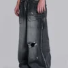 Vaqueros Colossus XL negros desgastados