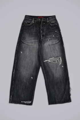 Vaqueros Colossus XL negros desgastados