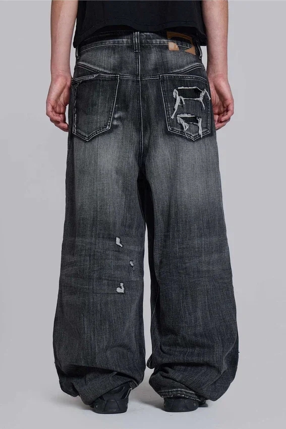 Vaqueros Colossus XL negros desgastados