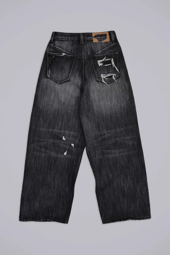 Vaqueros Colossus XL negros desgastados