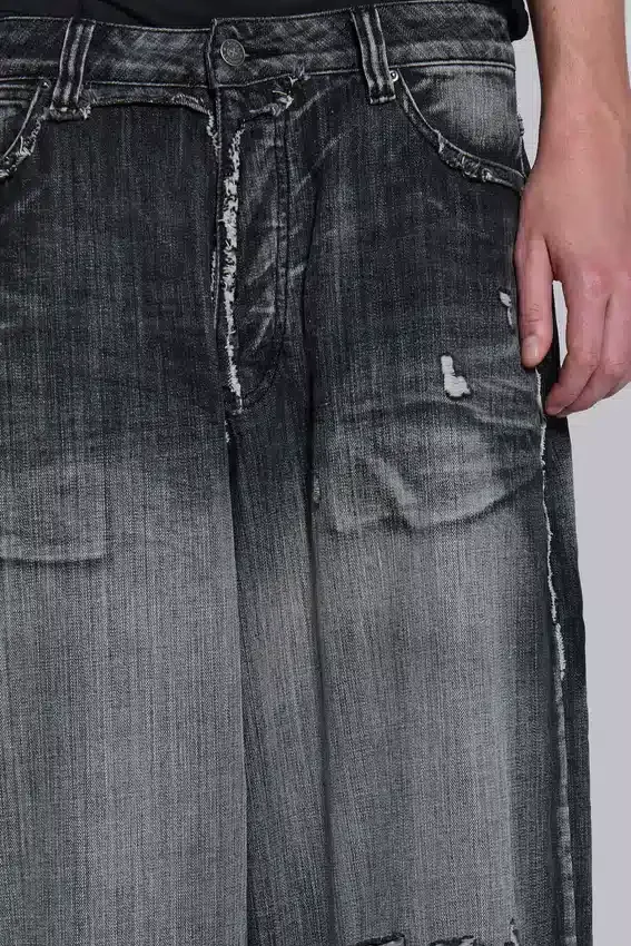 Vaqueros Colossus XL negros desgastados