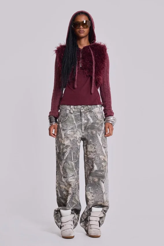 Vaqueros holgados Colossus de camuflaje Woodland