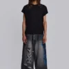 Vaqueros negros Colossus Jeans XL con rotos y diseño «Spike Airbrush»