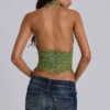 Vaqueros pitillo de talle bajo con corte acampanado «Kelsey» en lavado oscuro