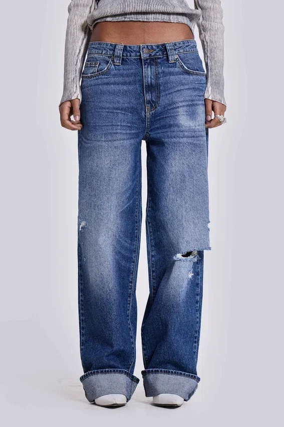 Vaqueros «Sonic» en lavado azul vintage