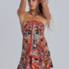 Vestido con bufanda tipo bandana de gasa de Ixia