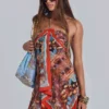 Vestido con bufanda tipo bandana de gasa de Ixia