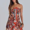 Vestido con bufanda tipo bandana de gasa de Ixia