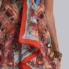 Vestido con bufanda tipo bandana de gasa de Ixia