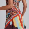 Vestido con bufanda tipo bandana de gasa de Ixia