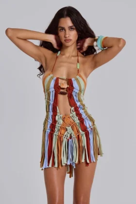 Vestido de macramé hecho a mano «Feliz»