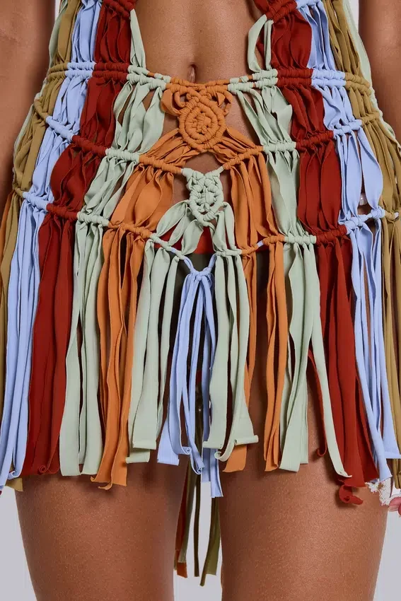 Vestido de macramé hecho a mano «Feliz»