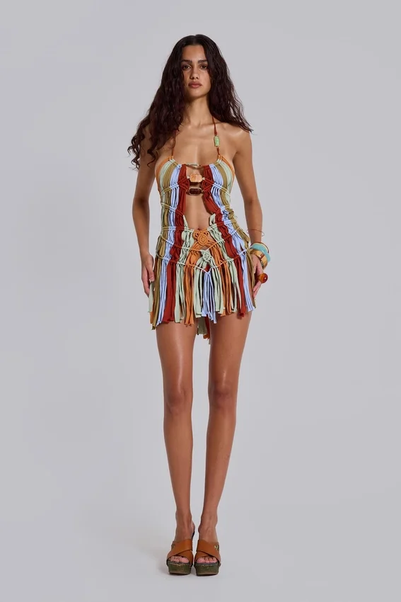 Vestido de macramé hecho a mano «Feliz»