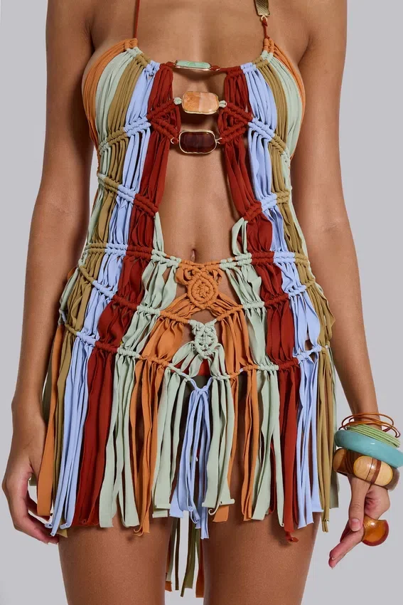 Vestido de macramé hecho a mano «Feliz»
