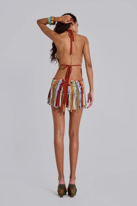 Vestido de macramé hecho a mano «Feliz»