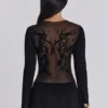 Vestido de malla «Black Wings»