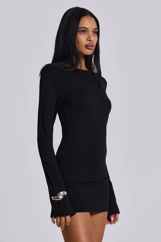 Vestido de malla «Black Wings»