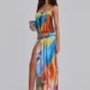 Vestido largo bandeau Livia