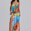 Vestido largo bandeau Livia