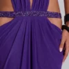 Vestido largo con aberturas de 6AM en violeta