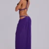 Vestido largo con aberturas de 6AM en violeta