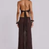 Vestido largo de punto con escote pronunciado «Moara»