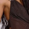 Vestido largo de punto con escote pronunciado «Moara»
