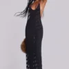 Vestido largo de punto «Noir» en negro