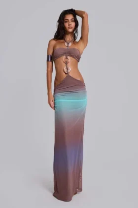 Vestido largo «Ombre» de Marilis
